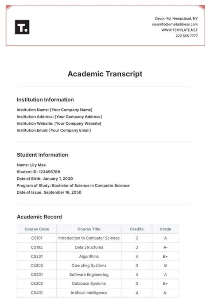 Are official transcripts free?