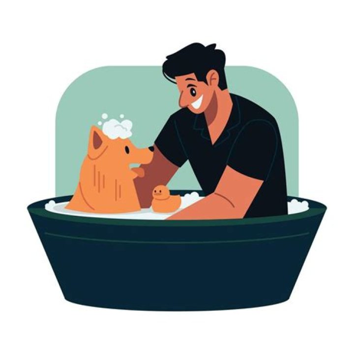 Can kids take a bath with a dog?