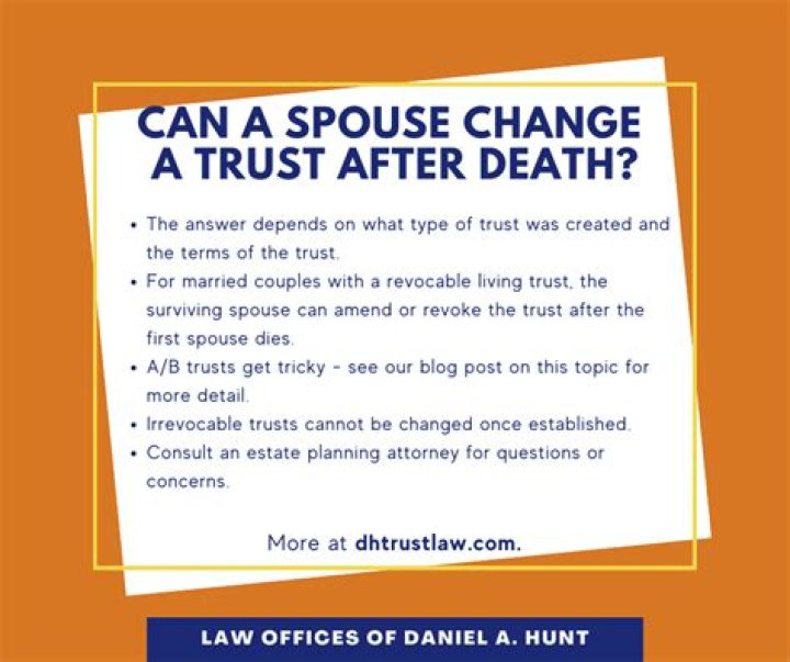Can surviving spouse change trust?