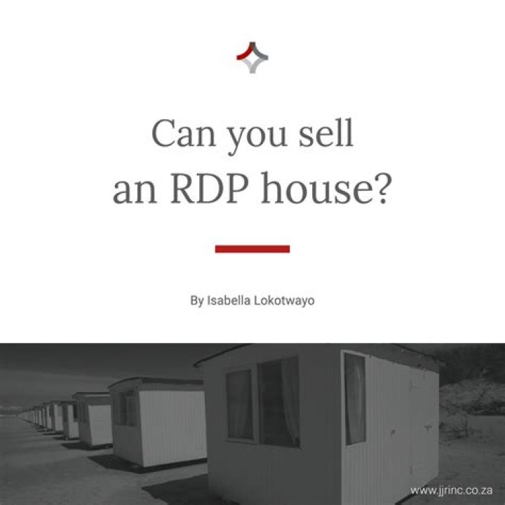 Can you sell an RDP house?