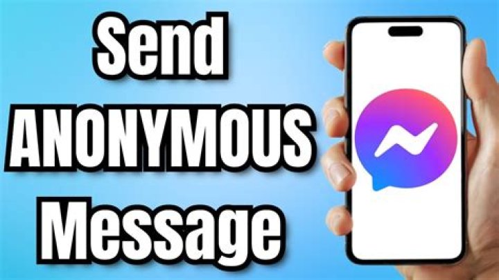 Can you send anonymous message on Facebook?