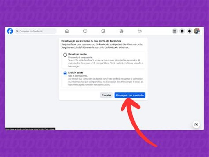 Como excluir a conta do Facebook no celular?