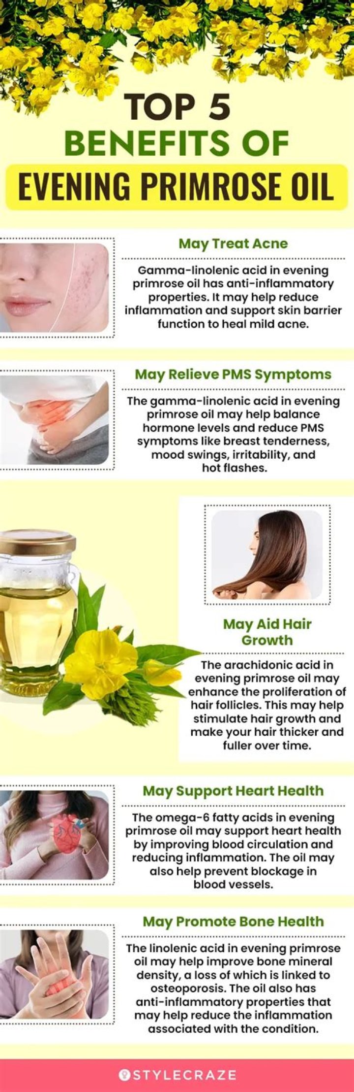 Does evening primrose oil help clear skin?