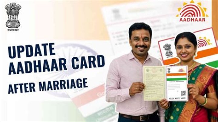 How can I change my Aadhar card name after marriage?