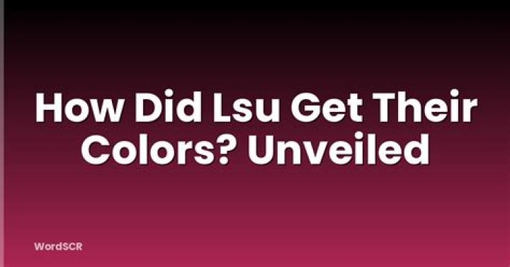 How did LSU get their colors?