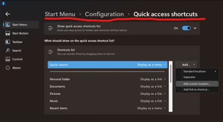 How do I add show desktop icon to Quick Launch toolbar?