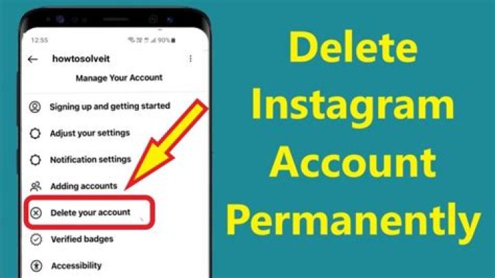 How do I delete my second Instagram account permanently?