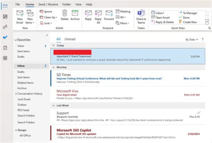 How do I find related emails in Outlook 365?