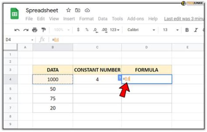 How do I keep a formula constant in Google Sheets?