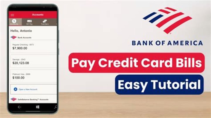 How do I pay my Bank of America credit card on the app?