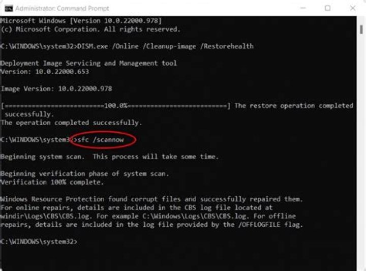 How do I scan Windows for errors?