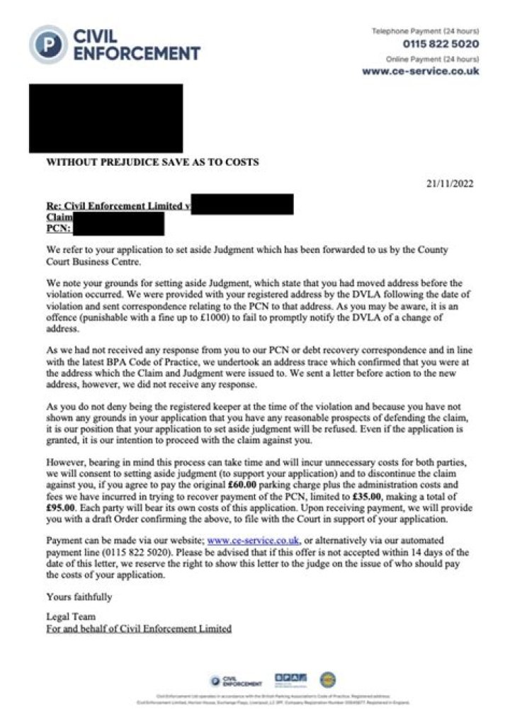 How do I speak to someone at Civil Enforcement Ltd?