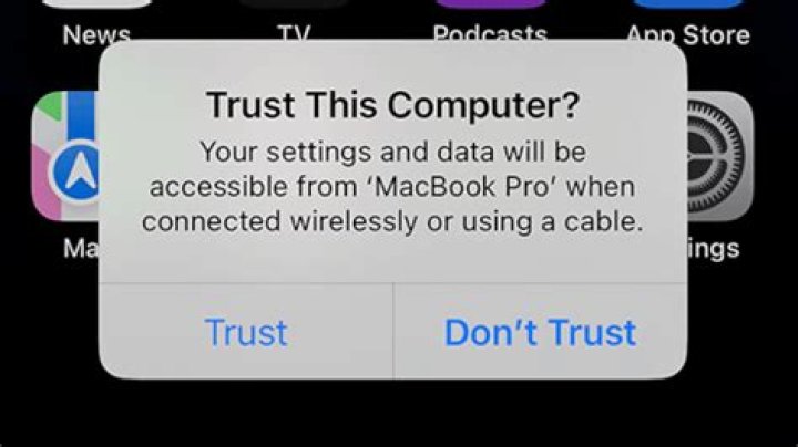 How do I stop trust this computer message?