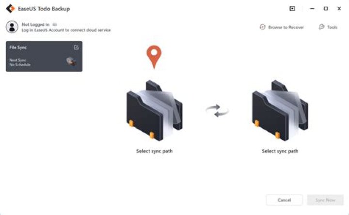 How do I sync a local folder to a network?