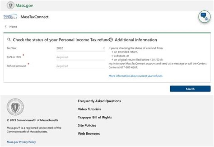 How do I track my Massachusetts state refund?
