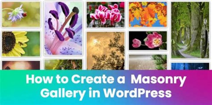 How do I use masonry gallery in WordPress?