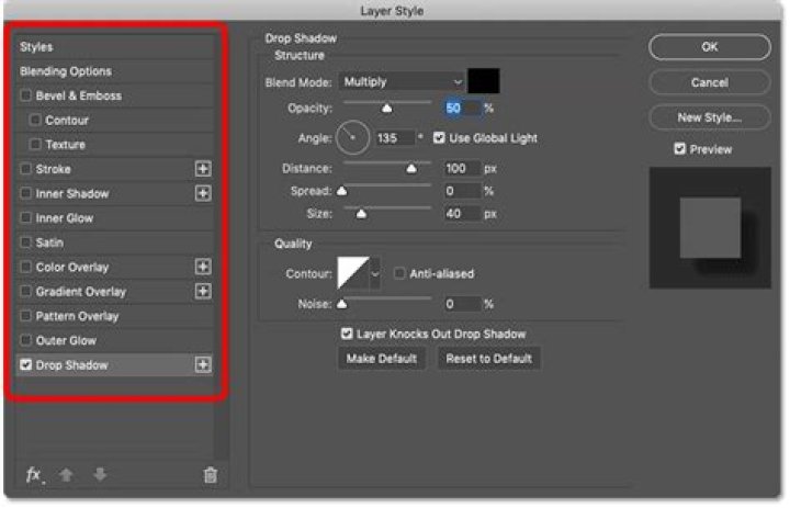 How do you add a layer effect in Photoshop?