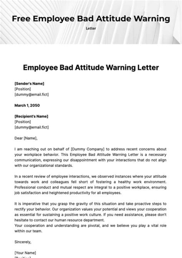 How do you change an employee's bad attitude?