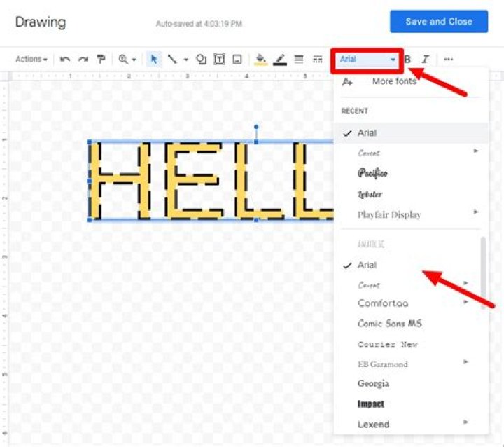How do you measure in Google drawings?