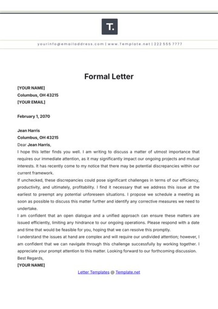 How do you write a formal letter to the military?