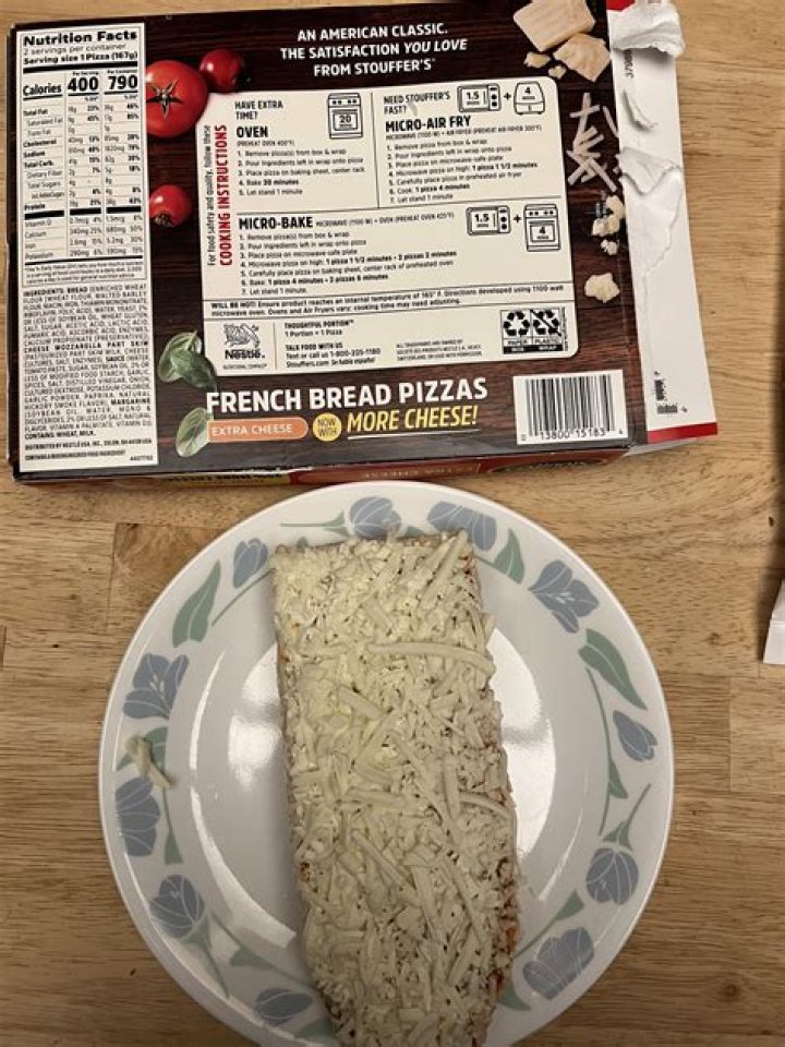 How long do you cook a Stouffer's French Bread Pizza?