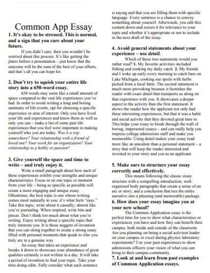 How many essays do you need to write for the common app?