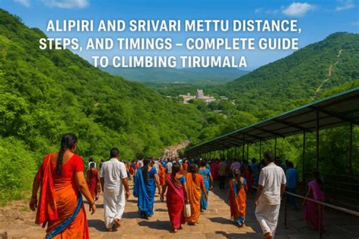 How many steps from Srivari Mettu to Tirumala?