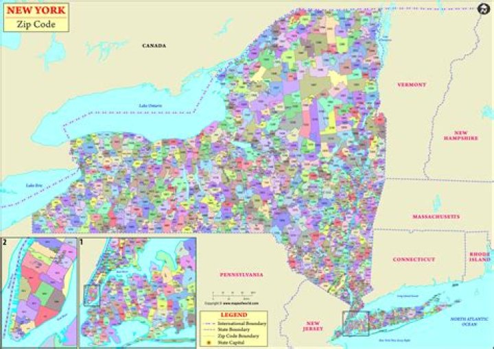How many zip codes are in Maryland?