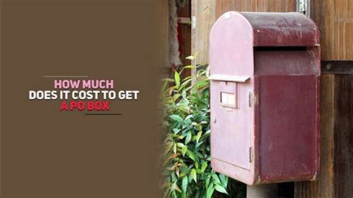 How much does it cost to keep a PO box?