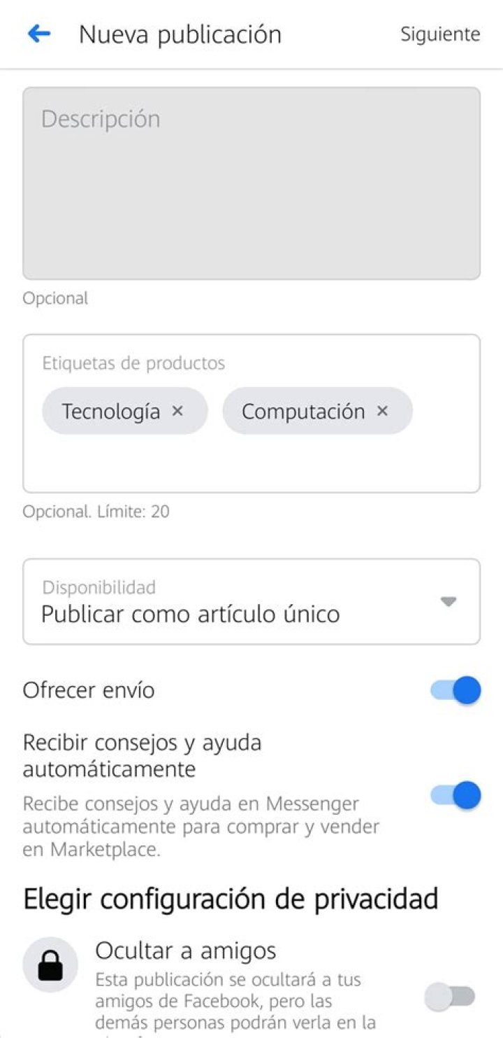 ¿Que se puede vender en Marketplace?
