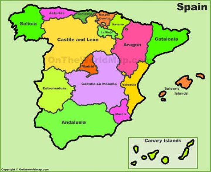 What are the boundaries of Spain?