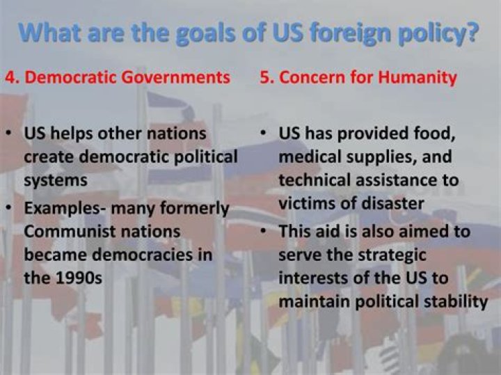 What are the goals of US foreign policy quizlet?