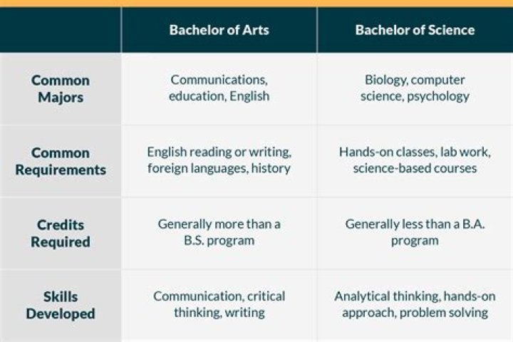 What does a bachelor of science consist of?