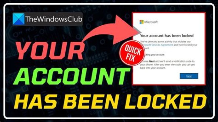 What does it mean when an account is locked?