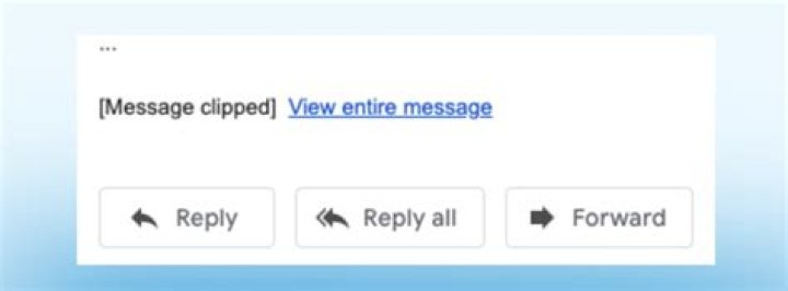 What does message clipped mean in email?