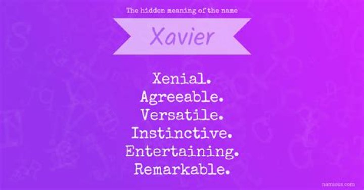 What does Xavier mean in Islam?