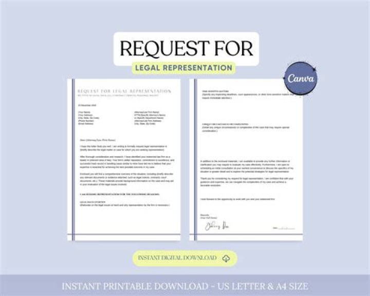 What is a legal representation letter?