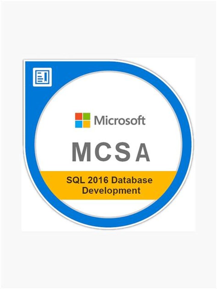 What is MCSA SQL 2016 development?