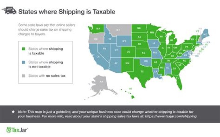What states do not charge sales tax on shipping?