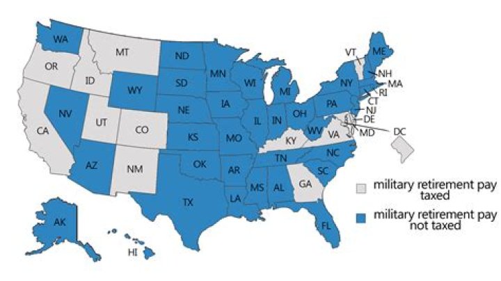 What states do not tax military pensions?