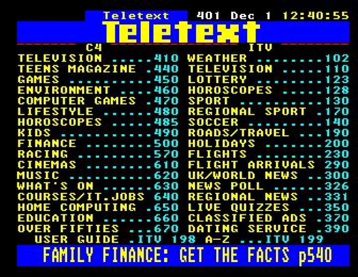 When did Teletext end?