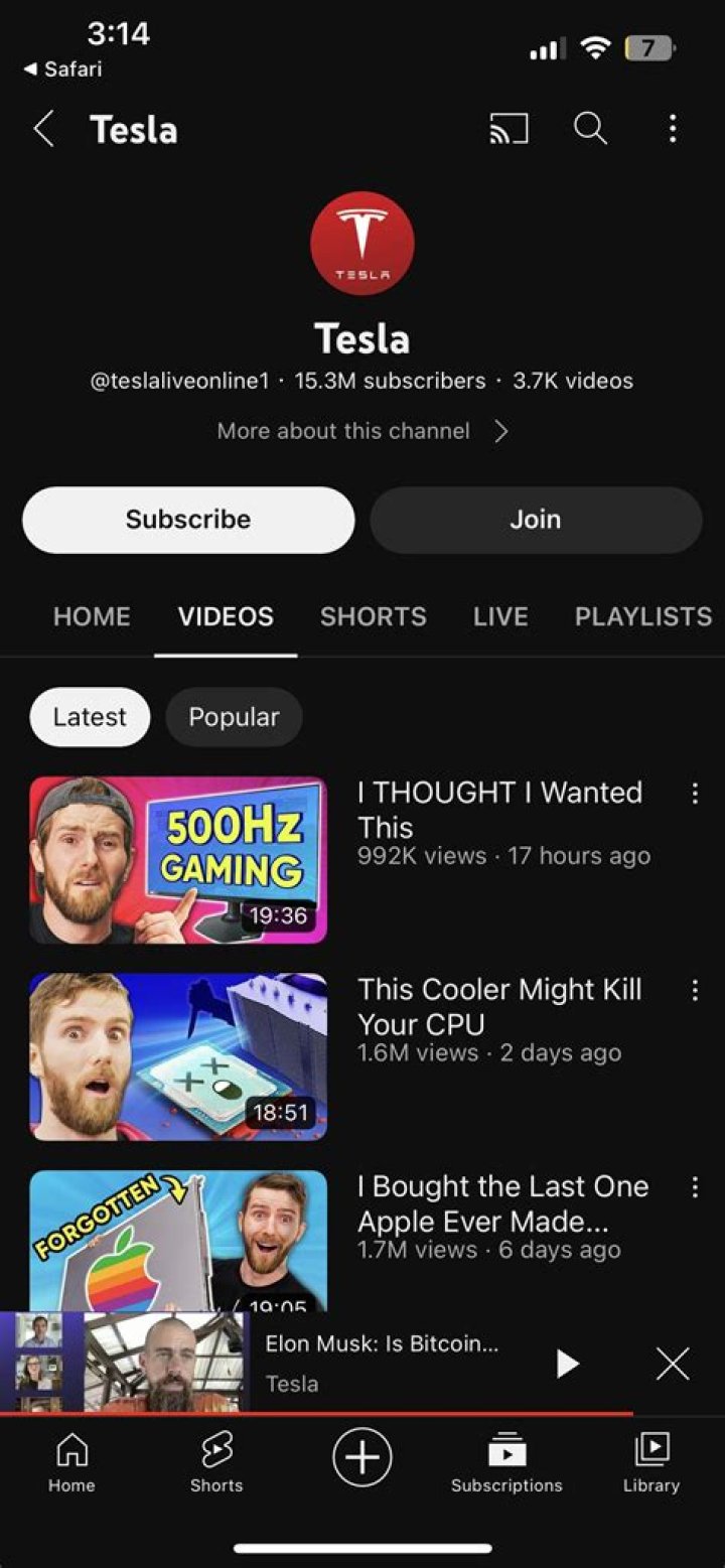 Where can I watch tesla live stream?