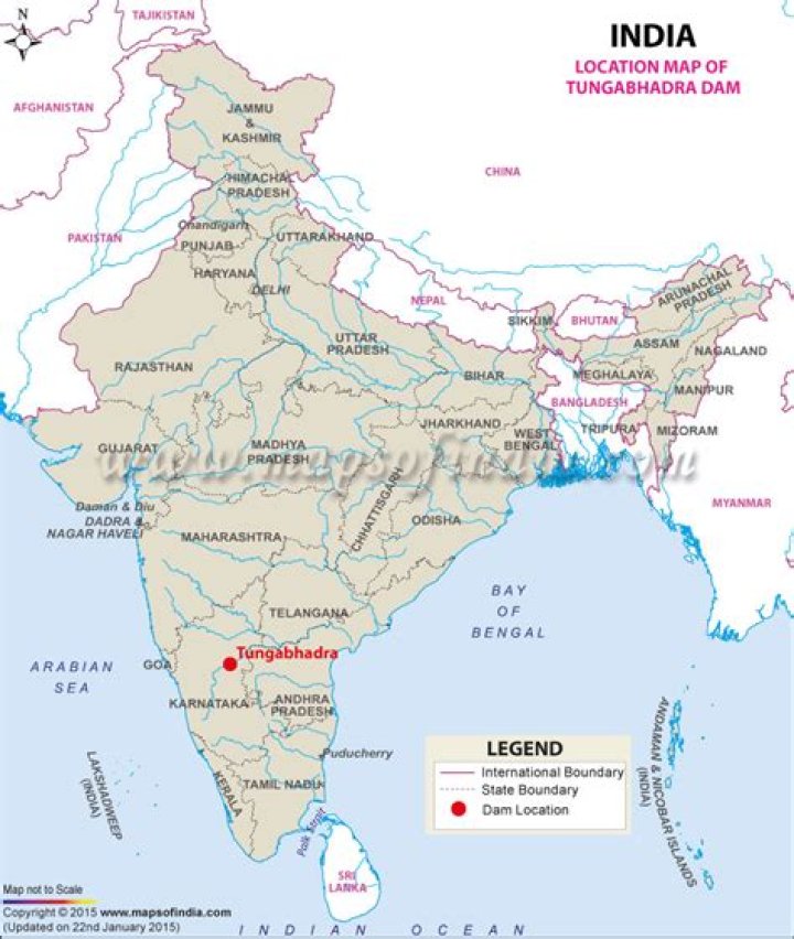 Where is Bhadra dam located?