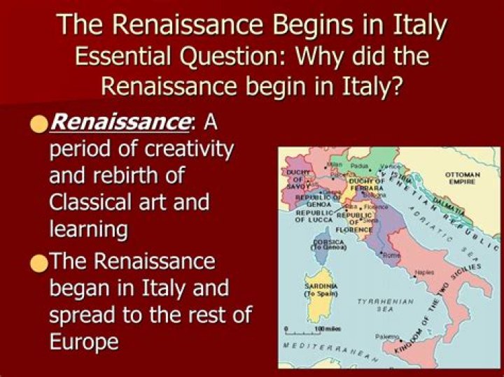 Which best explains why the Renaissance began in Italy?