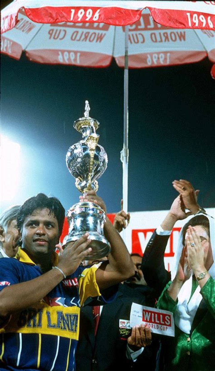 Who made a century in the 1996 World Cup final?