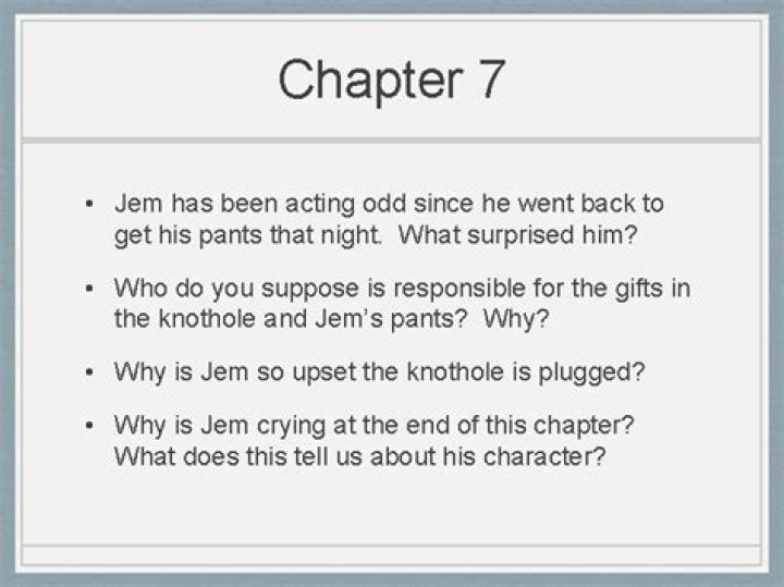 Why is Jem crying at the end of Chapter 6?