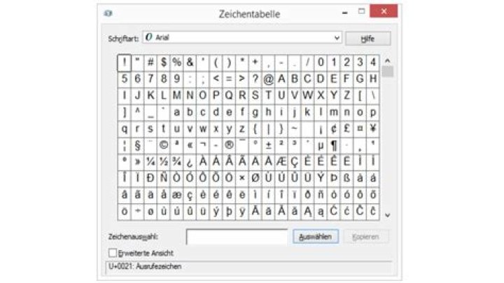 Wie finde ich Sonderzeichen auf der Tastatur?